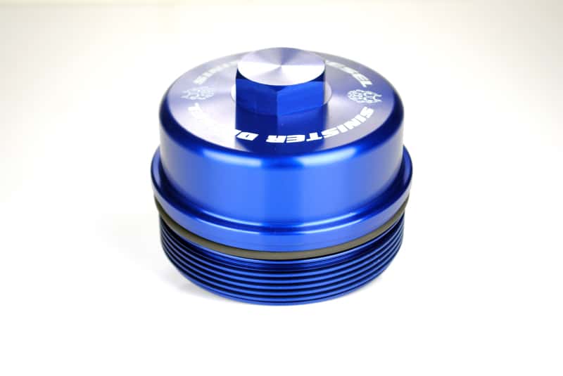Sinister Diesel — Sinister Diesel 03-07 Ford 6.0L Billet Blue Cap Kit
Engine Dress Kit - view 2