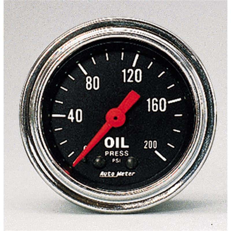AutoMeter — Autometer Traditional Chrome 2-1/16in 200 PSI Mechanical Oil Pressure Gauge
2" OIL PRESS, 0-200 - view 1