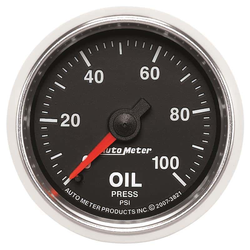 AutoMeter — Autometer GS 52mm 0-100 PSI Mechanical Oil Pressure Gauge
2-1/16" OIL PRESS, 0 - view 2