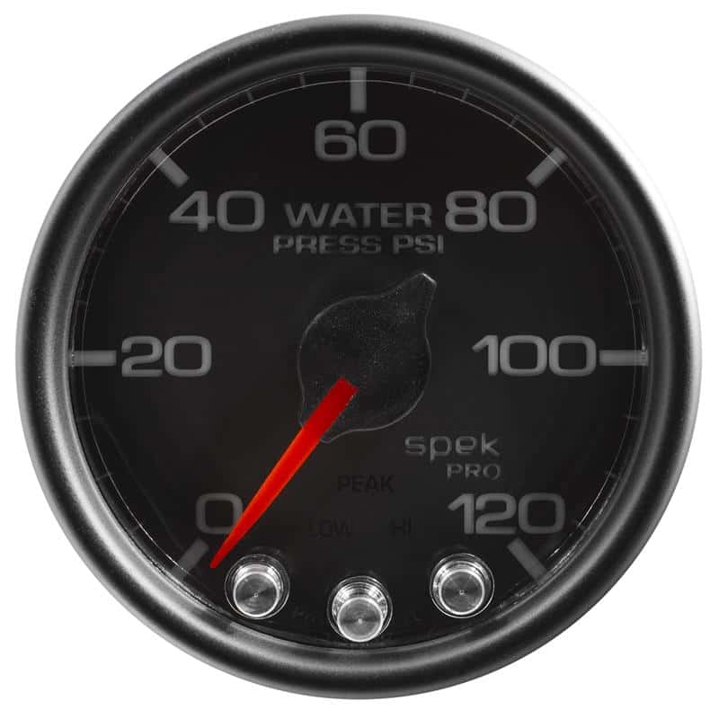 AutoMeter — Autometer Spek-Pro Gauge Water Press 2 1/16in 120psi Stepper Motor W/Peak & Warn Blk/Blk
GA 2" WP 120 BCB SPK - view 1