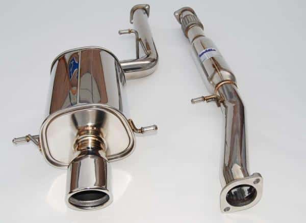 Invidia — Invidia 02-07 WRX/STi 76mm Q300 Stainless Steel Cat-back Exhaust - view 1