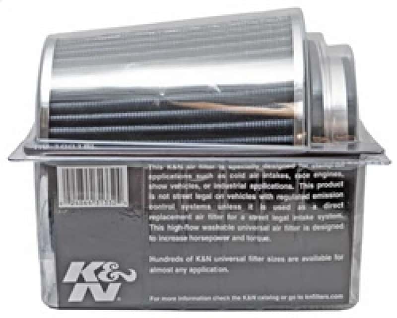 K&N Engineering — K&N Universal Filter Chrome Round Tapered White - 4in Flange ID x 1.125in Flange Length x 5.5in H
Universal Clamp-On A
Clamp-on Air Filter - view 9