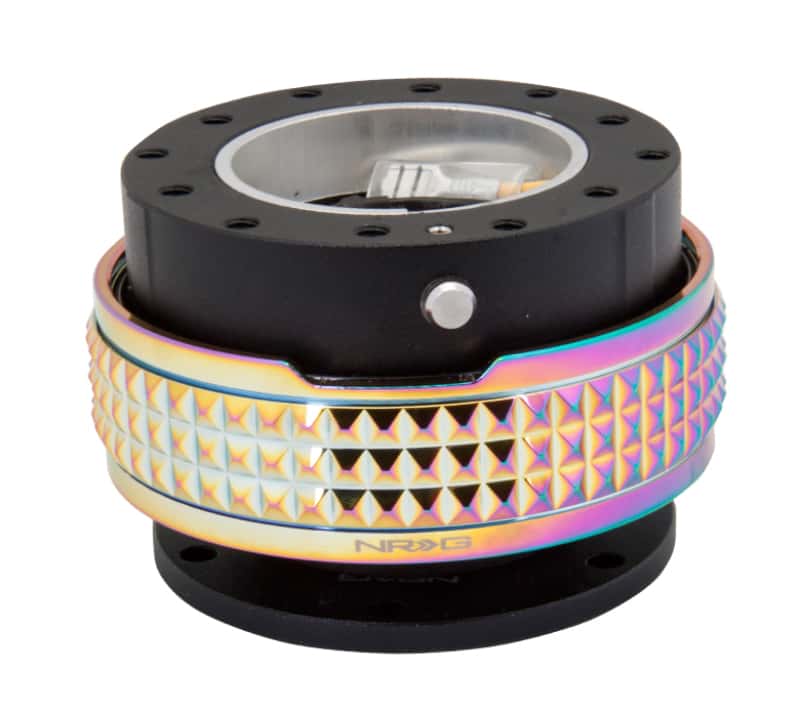 NRG — NRG Quick Release Kit - Pyramid Edition - Black Body / Neochrome Pyramid Ring - view 2