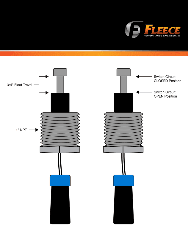 Fleece Performance — Fleece Performance Stainless Steel Universal Float Switch w/Two-Pin Metripack Connector
Coolant Level Switch - view 4