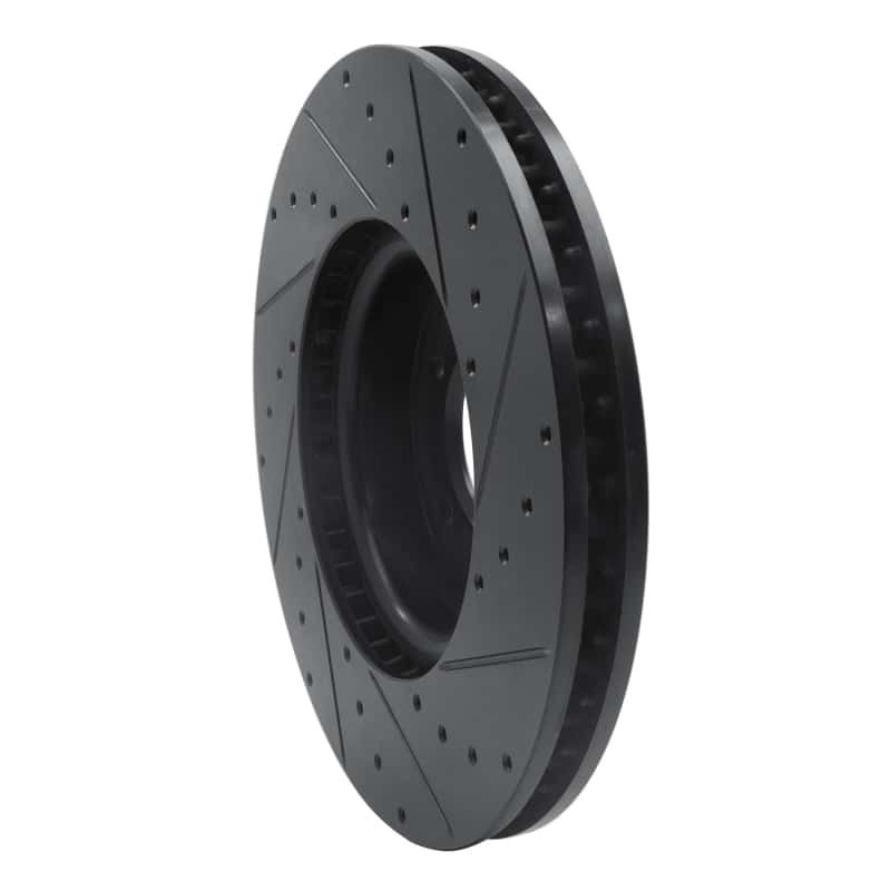 R1 Concepts — R1 18-20 Land Rover Range Rover Front Left Drilled & Slotted Black Brake Rotor
R1 Brake Rotor Drill - view 4