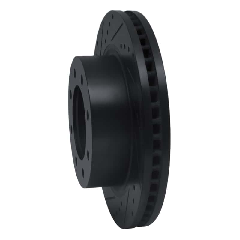 R1 Concepts — R1 12-21 Nissan NV1500 Front Left Drilled & Slotted Black Brake Rotor
R1 Brake Rotor Drill - view 2