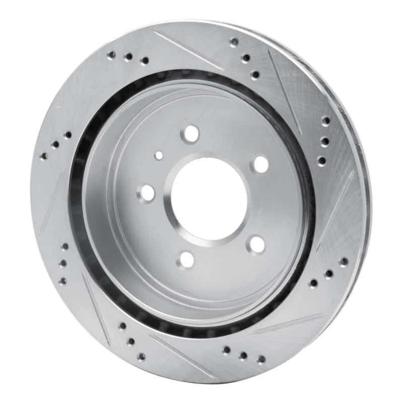 R1 Concepts — R1 03-11 Cadillac CTS Rear Left Drilled & Slotted Silver Brake Rotor
R1 Brake Rotor Drill - view 4