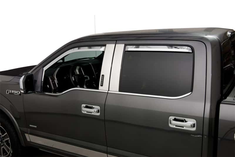 Putco — Putco 17-20 Ford SuperDuty - Crew Cab (Set of 4) Element Chrome Window Visors
Side Window Vent - view 3