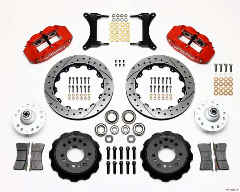 Wilwood — Wilwood Narrow Superlite 6R Front Hub Kit 12.88in Drill Red 79-87 GM G Body
BRAKE KIT - view 2