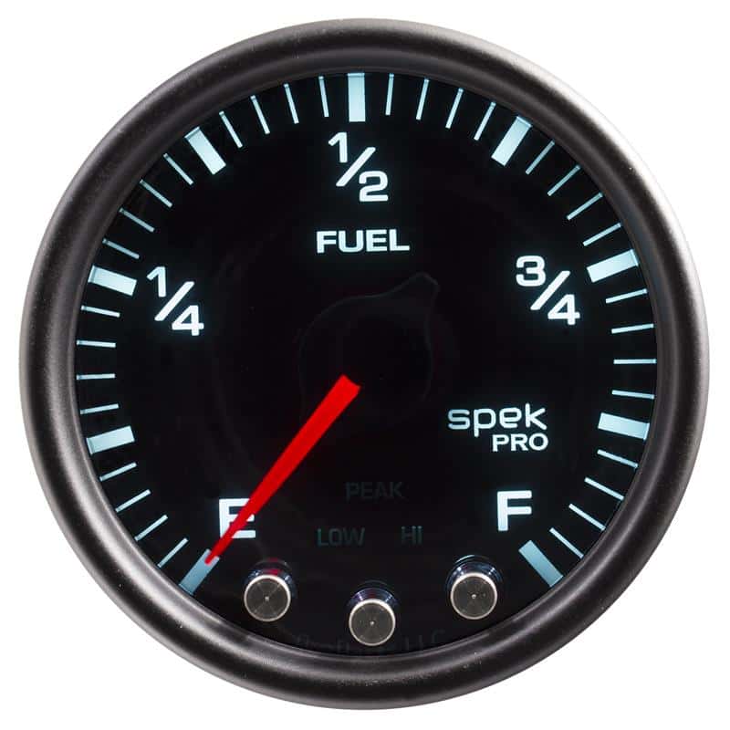 AutoMeter — Autometer Spek-Pro Gauge Fuel Level 2 1/16in 0-270 Programmable Blk/Smoke/Blk
GA 2" FUEL BSB SPEK - view 1