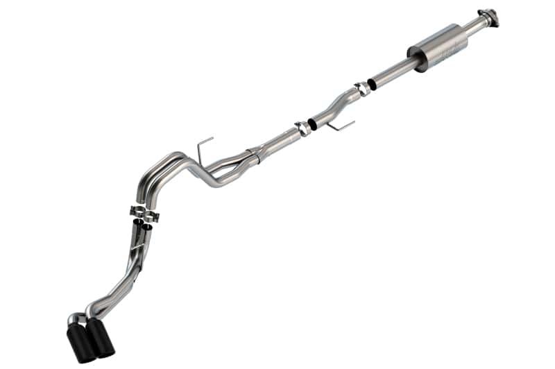 Borla — Borla F-150 2021 2.7L/3.5L 4dr CC SB EC STB Lar/KingR/Plnm/LTD 3/2.25 DSE CB S-Type BLK CHR Tips
Cat-Back System - view 1