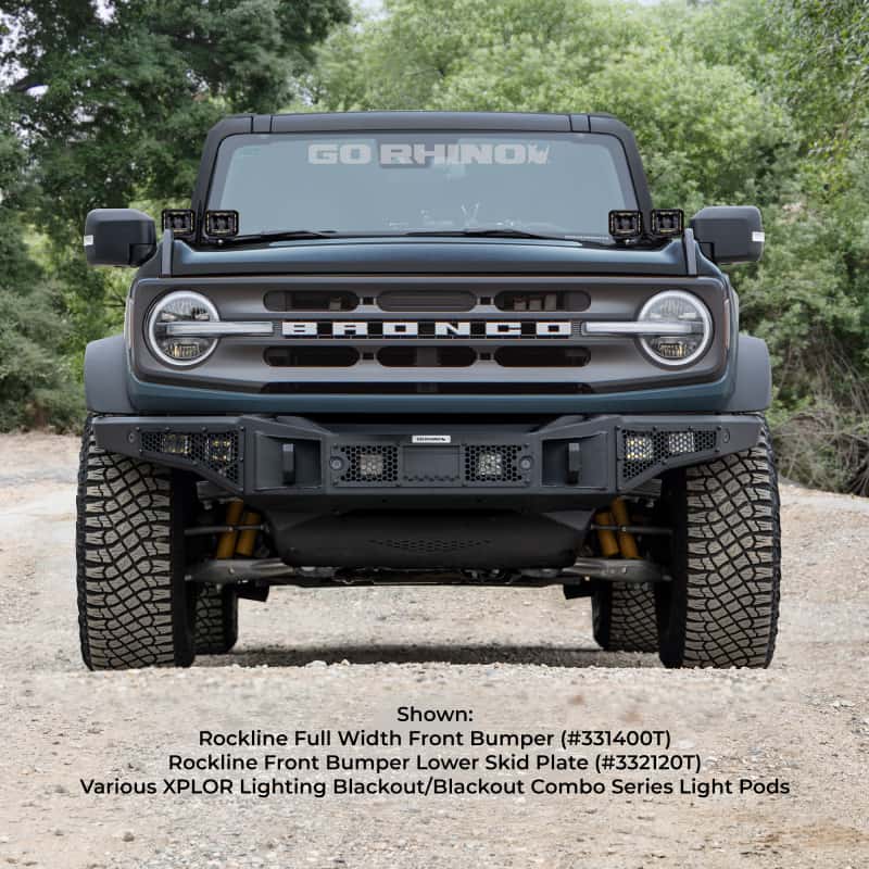 Go Rhino — Go Rhino 21-24 Ford Bronco (2 and 4 Door) Rockline Full Width Bumper
Rockline Bumper (F) - view 7