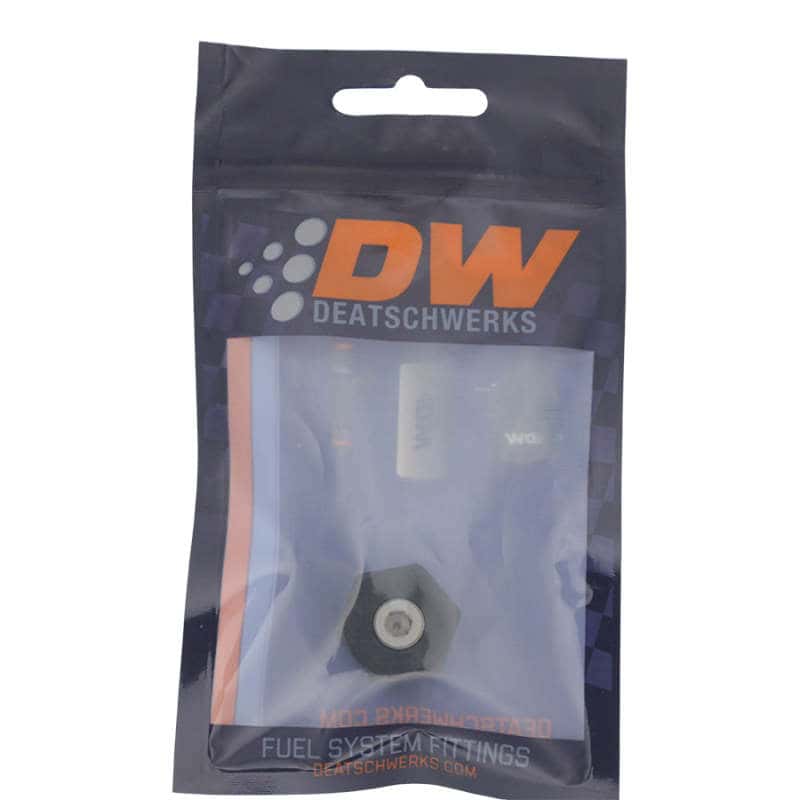 DeatschWerks — DeatschWerks 8AN ORB Male Plug Fitting with 1/8in NPT Gauge Port - Anodized Matte Black
Lines & Fittings - view 2