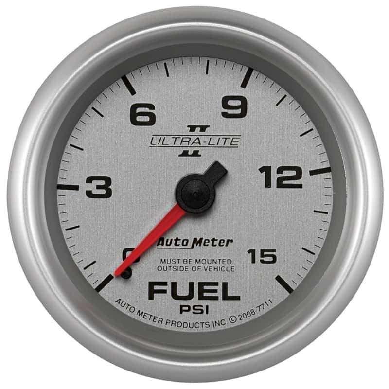 AutoMeter — Autometer Ultra-Lite II 2 5/8in 0-15 PSI Mechanical Fuel Pressure Gauge
2-5/8" FUEL PRESS, 0 - view 1