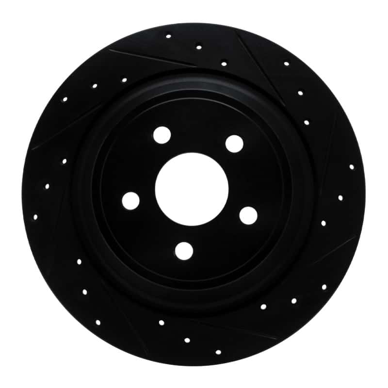 R1 Concepts — R1 15-24 Ford Fusion Rear Right Drilled & Slotted Black Brake Rotor
R1 Brake Rotor Drill - view 1