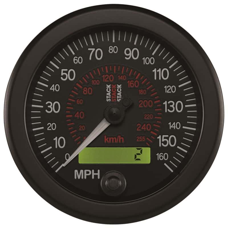 AutoMeter — Autometer Stack Instruments 88MM 0-160 MPH / 260 KM/H Programmable Speedometer - Black
Spd Elec Blk 160MPH - view 1