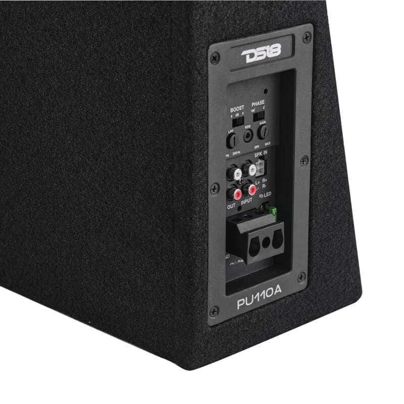 DS18 — DS18 Single 10in Shallow Enclosure w/ Subwoofer 350 Watts RMS Sealed Black Carpet Amplified - view 6