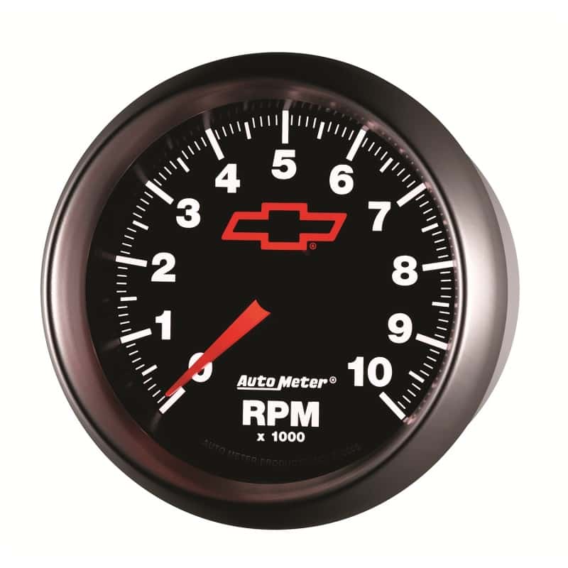 AutoMeter — AutoMeter Gauge Tachometer 3-3/8in. 10K RPM In-Dash Chevy Red Bowtie Black
3-3/8" TACH, 10,000 - view 11