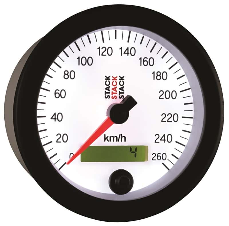 AutoMeter — Autometer Stack Instruments 88MM 0-260 KM/H Programmable Speedometer - White
Spd Elec Wht 260km/h - view 6