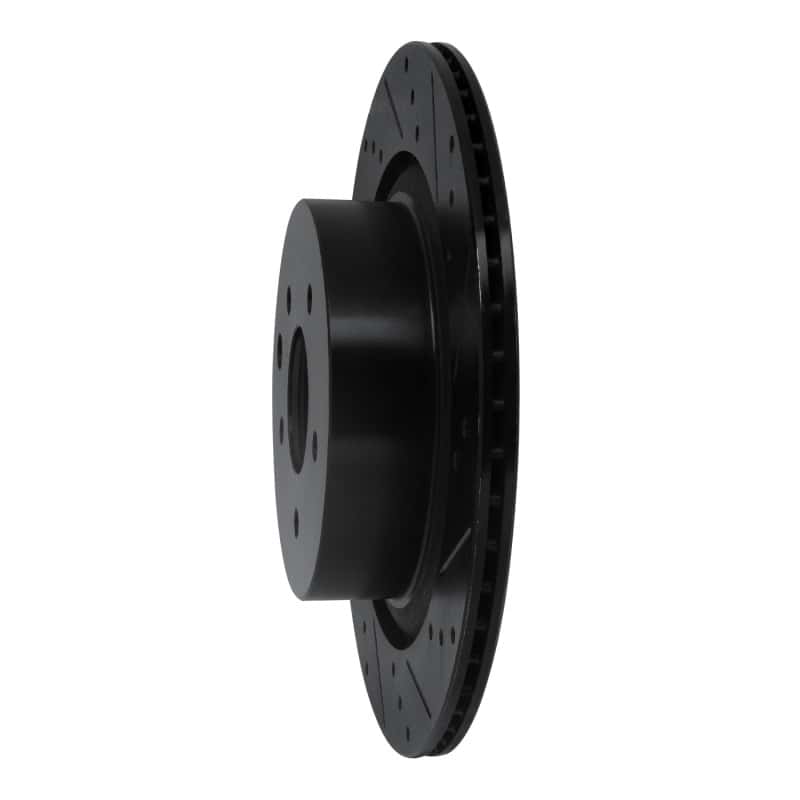 R1 Concepts — R1 07-15 Infiniti G35 Rear Right Drilled & Slotted Black Brake Rotor
R1 Brake Rotor Drill - view 2