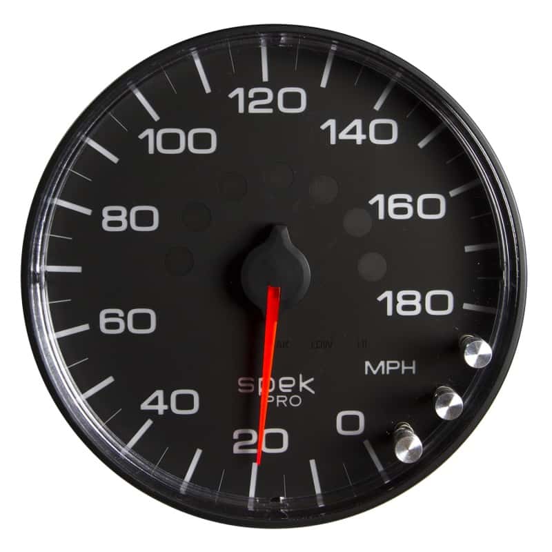 AutoMeter — Autometer Spek-Pro Gauge Speedometer 5in 180 Mph Elec. Programmable Black/Black
GA 5" SPEEDO BFB SPK - view 1