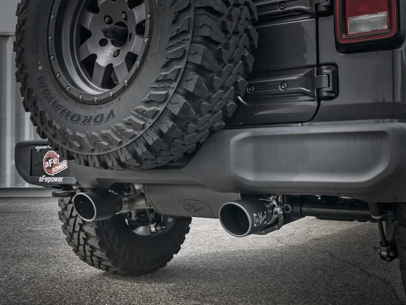 aFe — aFe Rebel Series 409 Stainless Steel Cat-Back Exhaust 18-21 Jeep Wrangler JL 2.0L (t) - Black Tip
Cat-Back Exhaust - view 6