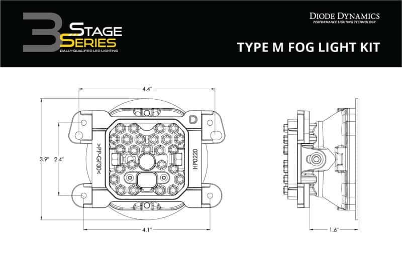 Diode Dynamics — Diode Dynamics SS3 Max Type M Kit ABL - Yellow SAE Fog - view 11