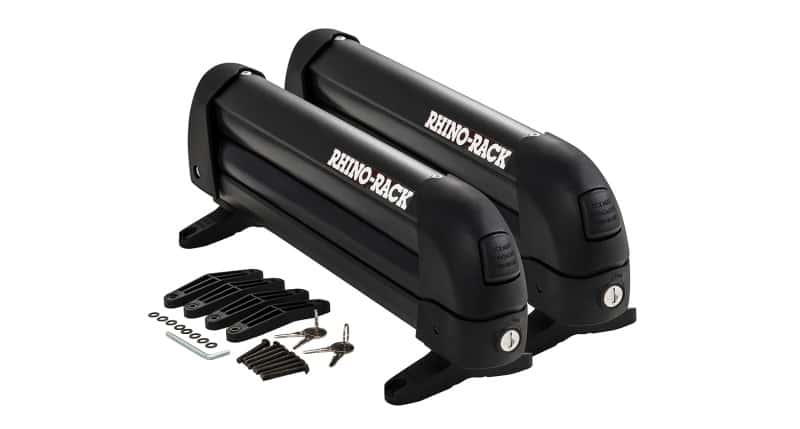 Rhino-Rack — Rhino-Rack Universal Ski/Snowboard Carrier - Fits 3 Pairs of Skis or 2 Snowboards - Black - view 3