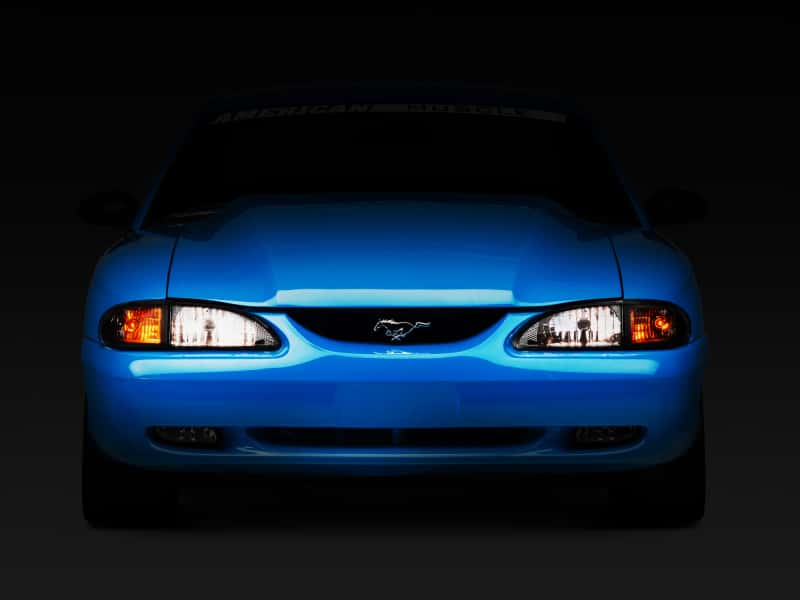 Raxiom — Raxiom 94-98 Mustang Axial Series Cobra Style Headlights- Black Housing (Clear Lens)
Headlights - view 3