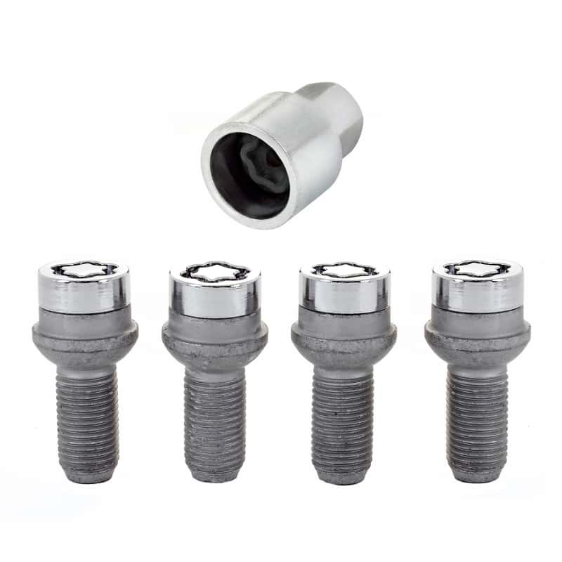 McGard — McGard Wheel Lock Bolt Set - 4pk. (Radius Seat) M14X1.5 / 17mm Hex / 26.7mm Shank Length - Chrome - view 1