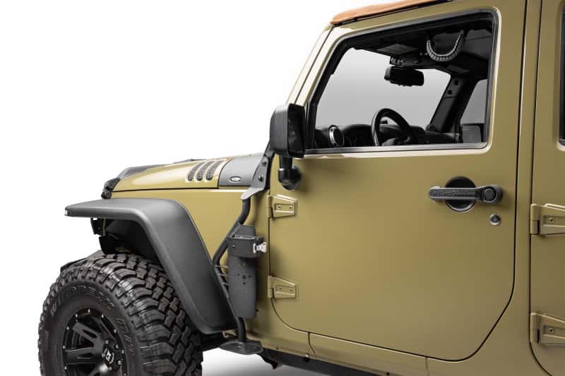 Go Rhino — Go Rhino 07-18 Jeep Wrangler JK/JKU Front Fender Jack Mount for Hi-Lift Jack - Tex. Blk
Jack Mount-Exterior - view 5