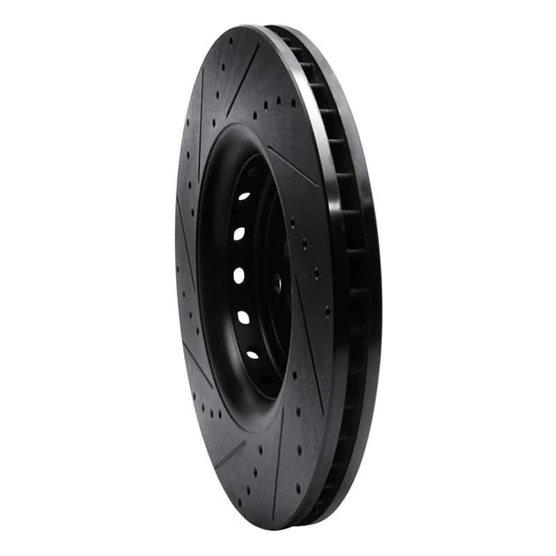 R1 Concepts — R1 14-23 Dodge Charger Front Right Drilled & Slotted Black Brake Rotor
R1 Brake Rotor Drill - view 4