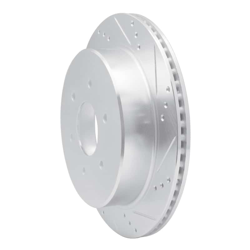 R1 Concepts — R1 17-24 Nissan Titan Rear Right Drilled & Slotted Silver Brake Rotor
R1 Brake Rotor Drill - view 2