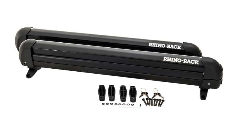 Rhino-Rack — Rhino-Rack Universal Ski/Snowboard Carrier - Fits 6 Pairs of Skis or 4 Snowboards - Black - view 1