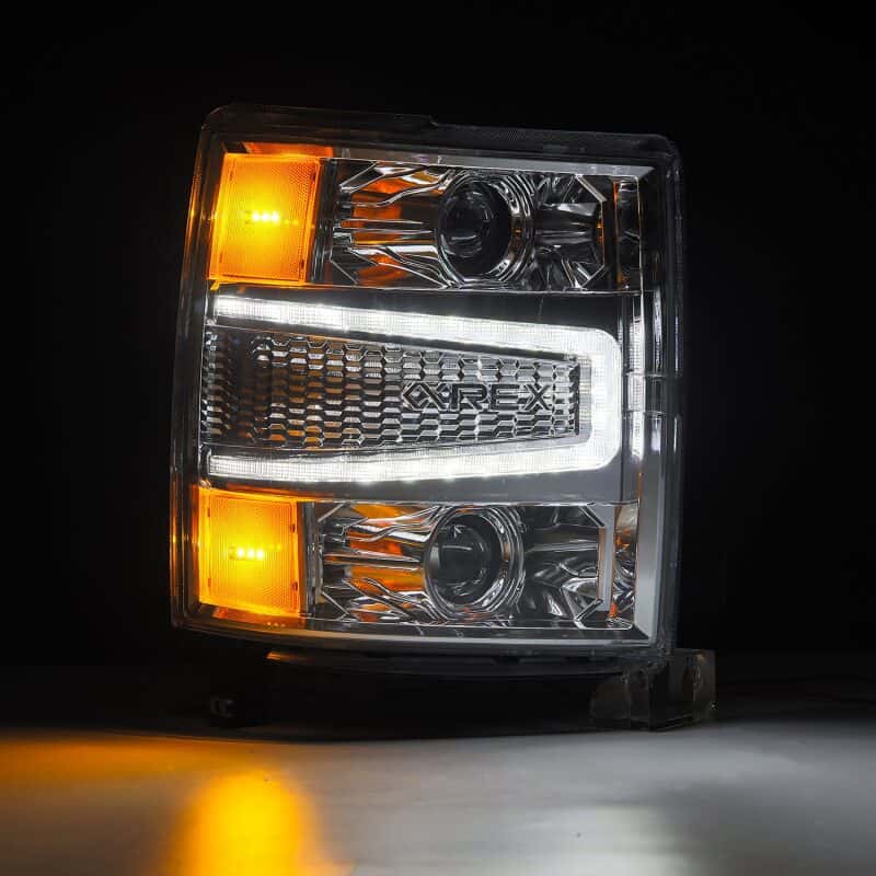 AlphaRex — AlphaRex 04-15 Chevy 1500HD LUXX LED Proj Headlights Chrome w/Seq Activation Light / Seq Signal
Projector Headlights - view 4