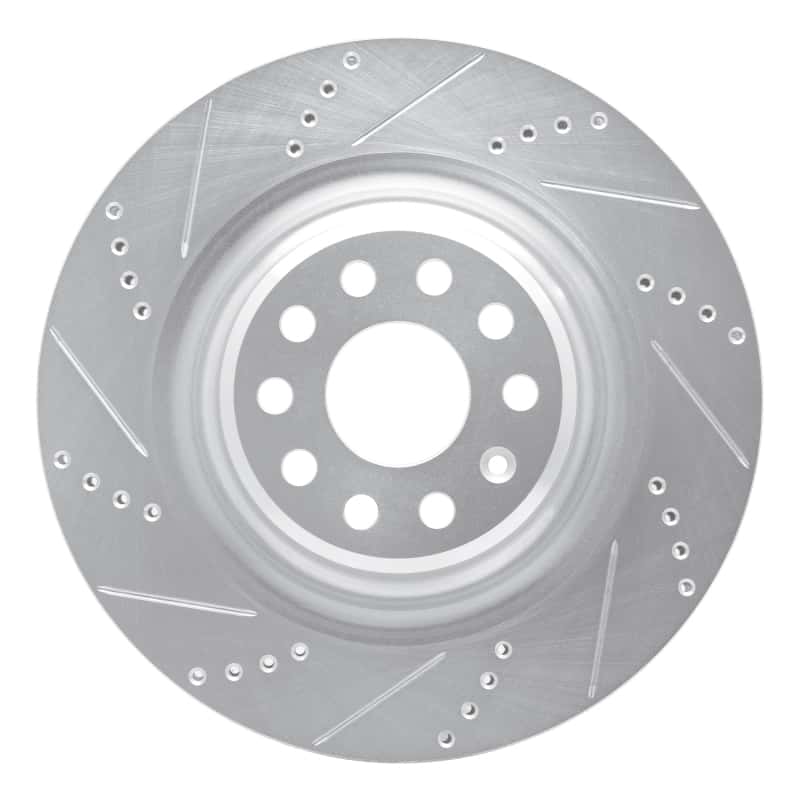 R1 Concepts — R1 12-21 Tesla Model S Rear Left Drilled & Slotted Silver Brake Rotor
R1 Brake Rotor Drill - view 1