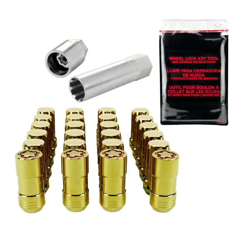 McGard — McGard SplineDrive Tuner 6 Lug Install Kit w/Locks & Tool (Cone) M14X1.5 / 1in. Hex - Gold - view 5