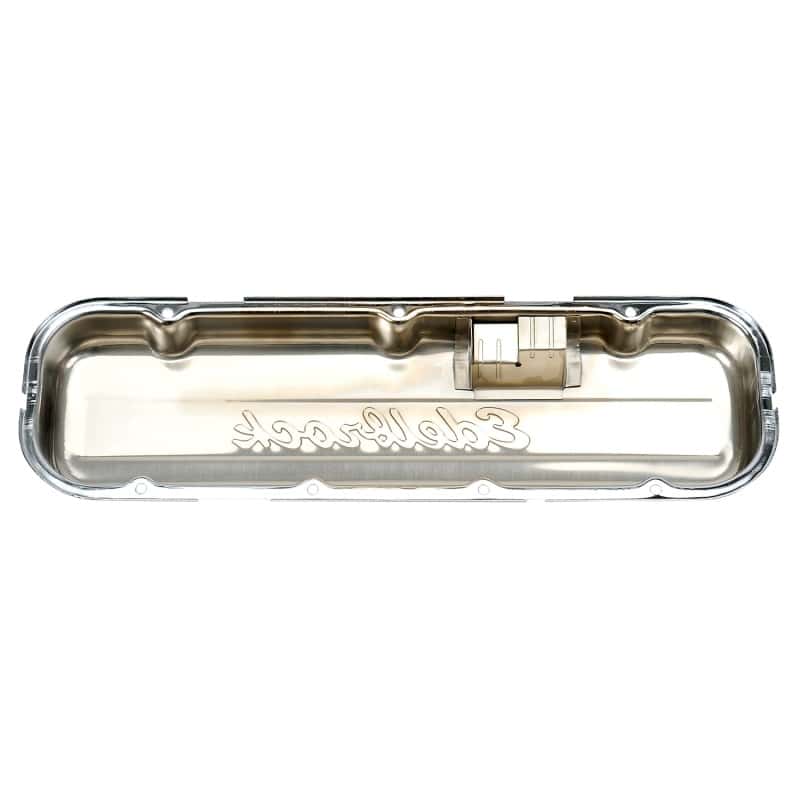 Edelbrock — Edelbrock Valve Cover Signature Series Chevrolet 1965 and Later 396-502 V8 Low Chrome
CHROME/PRO-FLO - view 4