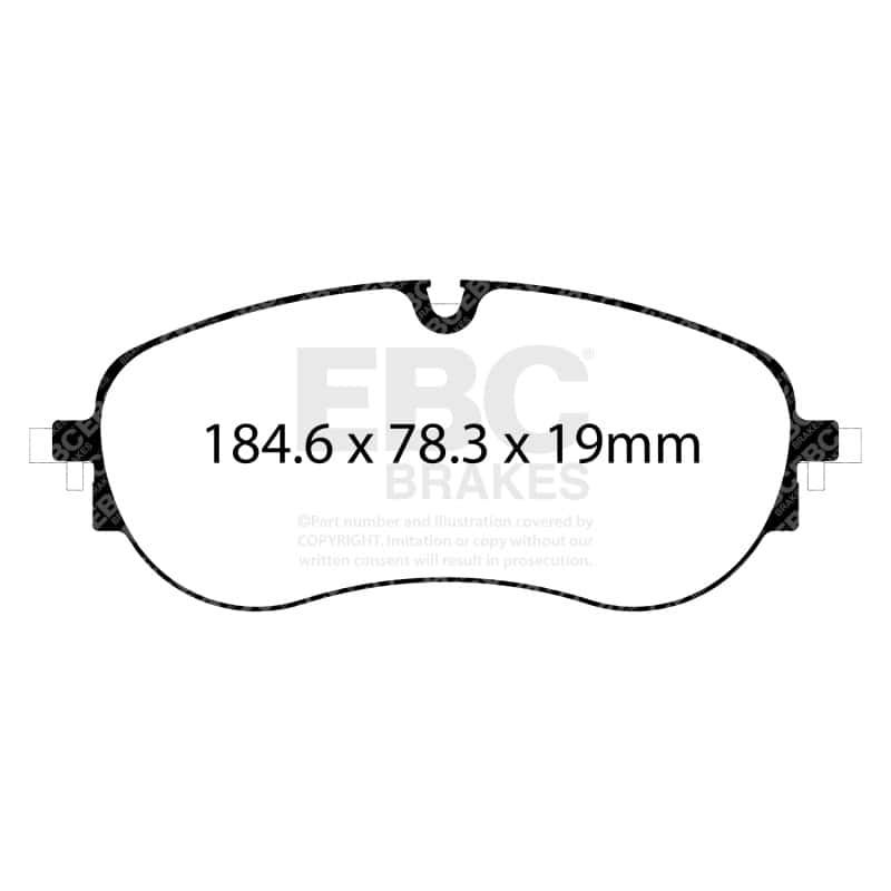 EBC — EBC 2021+ Audi Q4 e-Tron Electric Yellowstuff Front Brake Pads
Disc Brake Pad - view 5