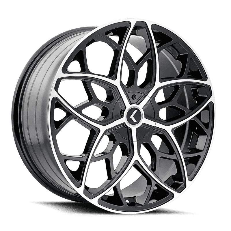 Kraze Wheels — Kraze KR184 Ricochet 22x8.5 / 5x115/120 BP / 38mm Offset / 74.1mm Hub Gloss Black Machined Wheel
KRAZE KR184 - view 1