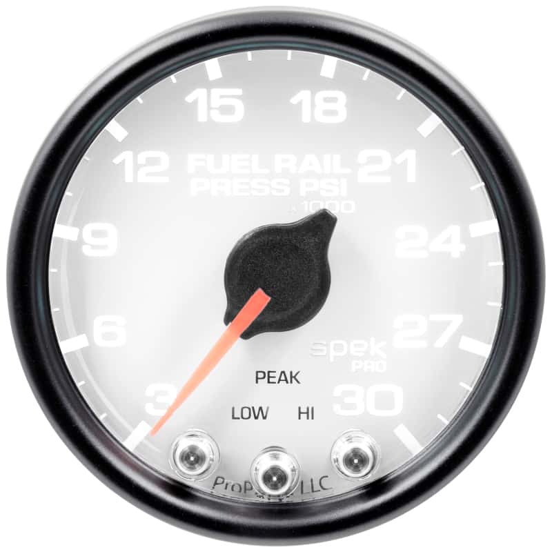 AutoMeter — Autometer Spek-Pro Gauge Rail Press 2 1/16in 30Kpsi Stepper Motor W/Peak & Warn Wht/Blk
GA 2" RAILP WCB SPEK - view 2