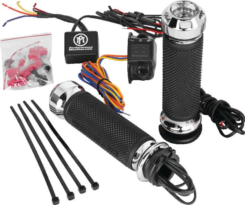 Performance Machine — Performance Machine FLHX Cable Apex Heated Grips - Chrome - view 2