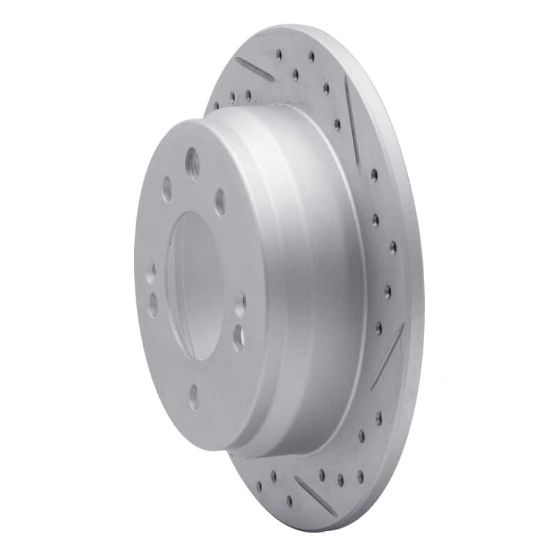 R1 Concepts — R1 09-16 Hyundai Elantra Rear Right Drilled & Slotted Geo-Carbon Rotor - view 2