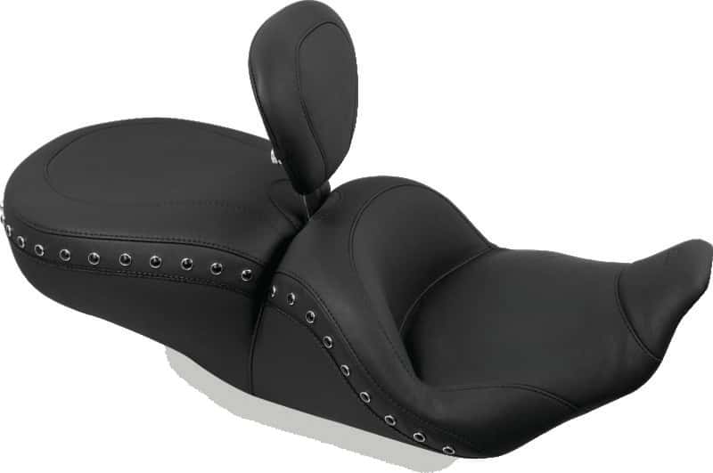 Mustang Motorcycle — Mustang 97-07 Harley Rd King,06-07 Str Glide,00-05 Eagle Lowdown 1PC Seat w/DBR Black Pearls - Black - view 2