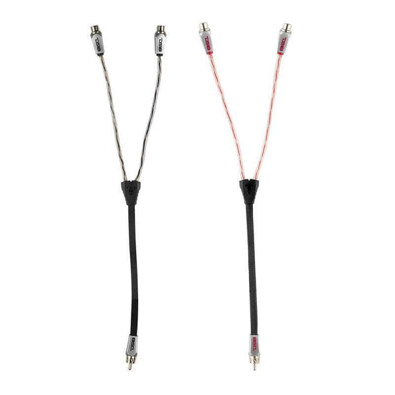DS18 — DS18 Level 3 RCA Wire Y Connector 1 Male to 2 Female Black + Red Kit - view 2