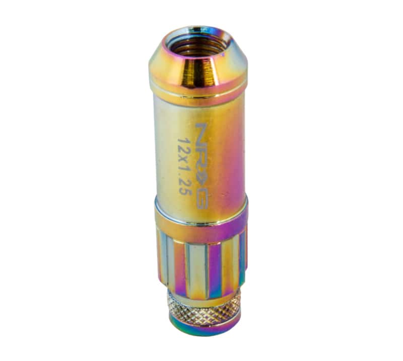 NRG — NRG 700 Series M12 X 1.5 Steel Lug Nut w/Dust Cap Cover Set 21 Pc w/Locks & Lock Socket - Neochrome - view 4