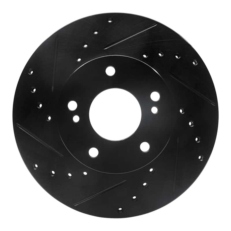 R1 Concepts — R1 89-99 Infiniti I30 Front Left Drilled & Slotted Black Brake Rotor
R1 Brake Rotor Drill - view 1