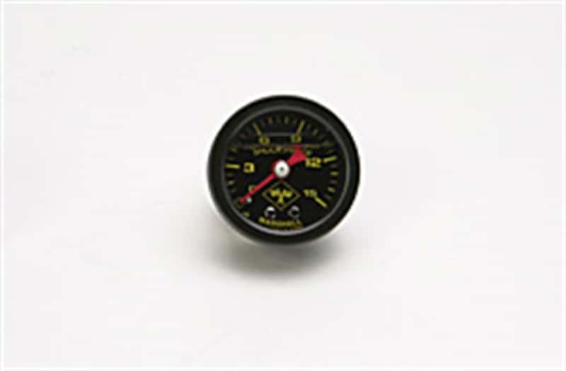 Russell — Russell Performance 15 psi fuel pressure gauge black face and case (Liquid-filled) - view 1