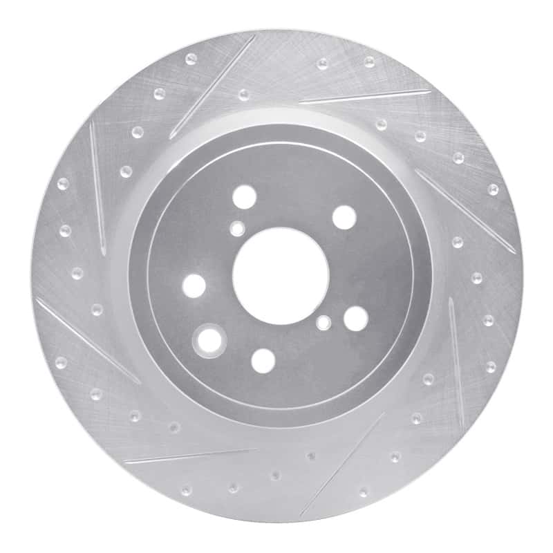 R1 Concepts — R1 15-22 Lexus RC F Left Rear Drilled & Slotted Silver Brake Rotor
R1 Brake Rotor Drill - view 1