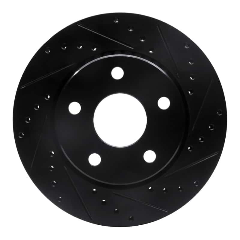 R1 Concepts — R1 07-18 Jeep Wrangler Front Right Drilled & Slotted Black Brake Rotor
R1 Brake Rotor Drill - view 1